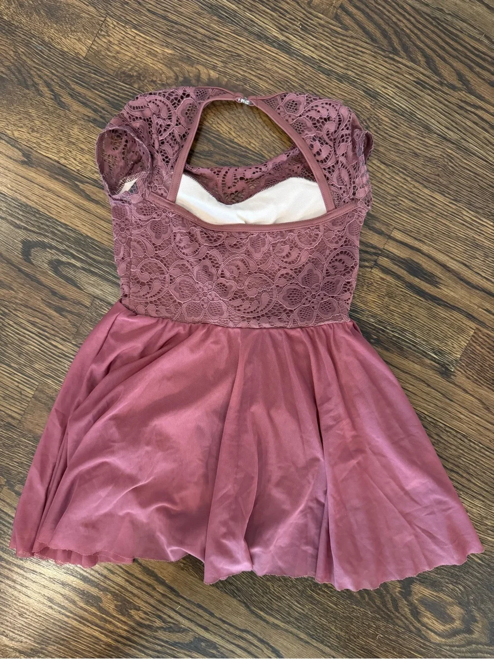 Dusty Rose Lace Bodice Lyrical Dance Costume